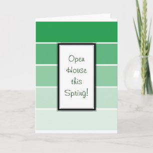 Bright Green Paint Samples Invitation