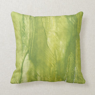 Bright green painting art throw pillow