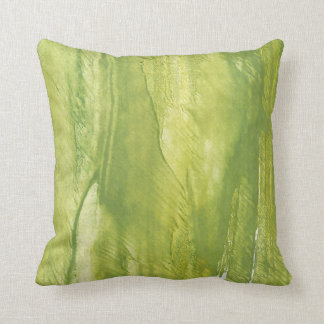 Bright green painting art throw pillow