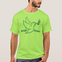 Bright Green Peace Bird Enough Shirt