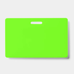 Bright green (solid colour) badge