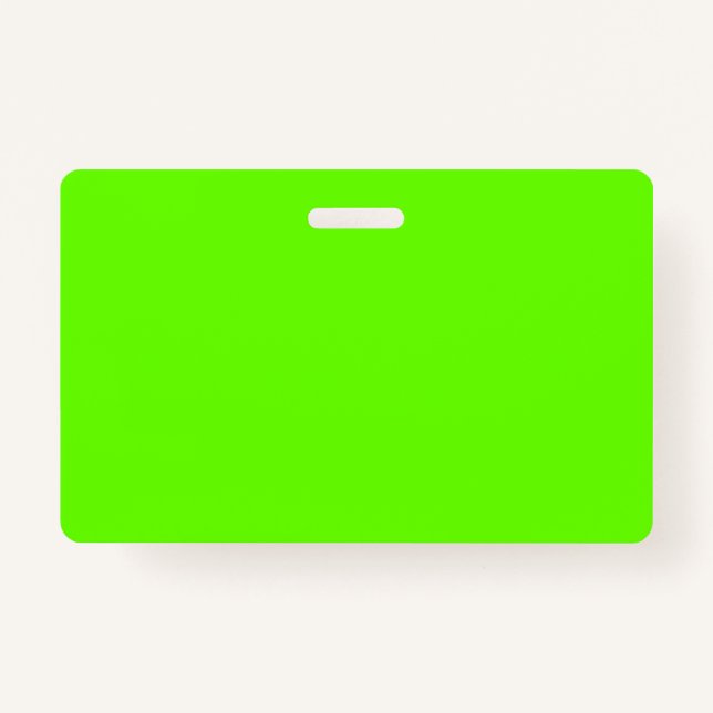 Bright green (solid colour)  badge (Front)