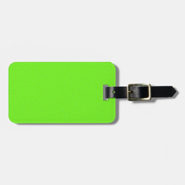 Bright Green Star Dust Luggage Tag (Front Horizontal)