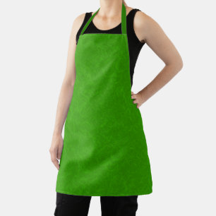 Bright green textured surface swirling pattern apron