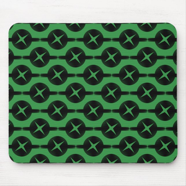 Bright Green Uncommon Circles Mousepad (Front)