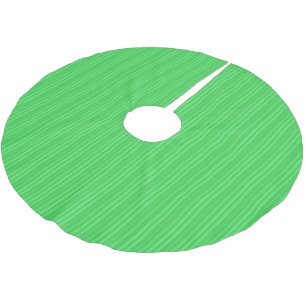 Bright Green Vertical Stripes Pattern Brushed Polyester Tree Skirt