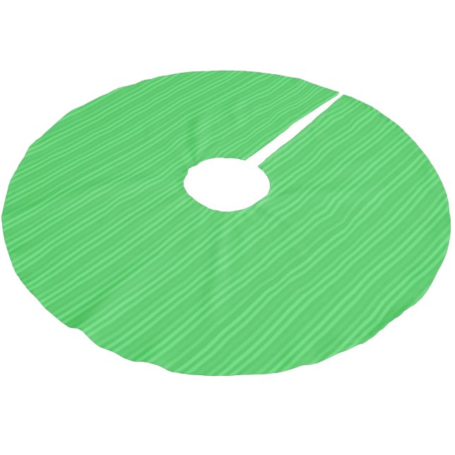 Bright Green Vertical Stripes Pattern Brushed Polyester Tree Skirt (Angled)
