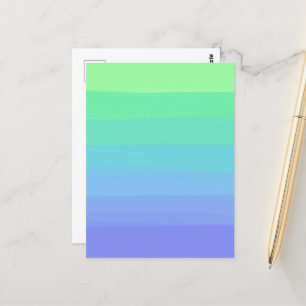 Bright Greens and Blues Gradient Postcard