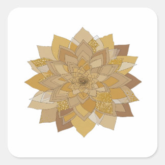 Bright Grey GOLDEN FLORAL MANTRA Craft Sticker