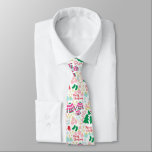 Bright Happy Christmas Pattern Tie<br><div class="desc">May your Christmas be merry and bright with this colourful happy Christmas pattern.</div>