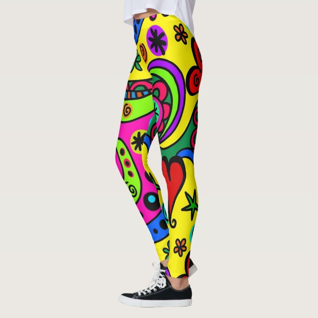 Bright Happy Coloured Leggings (Left)