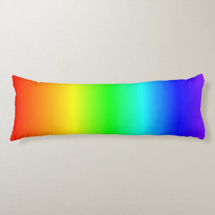Bright Happy Colours Rainbow Stripes Gradient Body Pillow