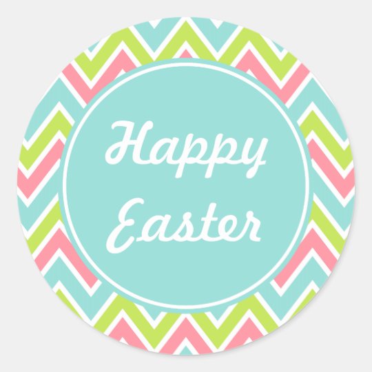 Bright Happy Easter Holiday Stickers