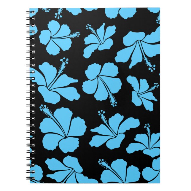 Bright hawaiian seamless pattern with tropical hib notebook (Front)