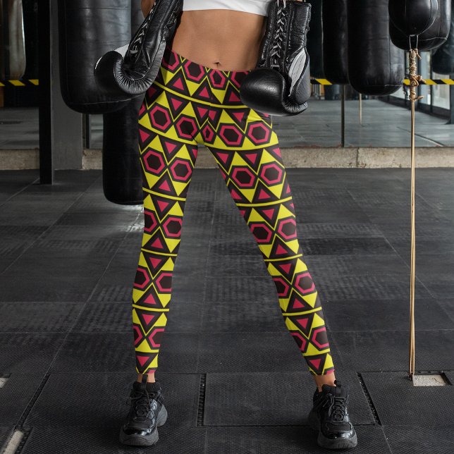Bright Hawaiian triangles Leggings (Creator Uploaded)