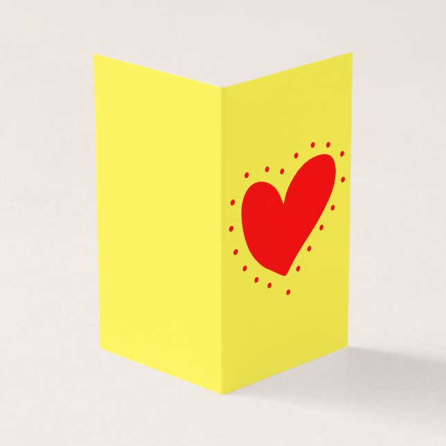 Bright Heart Platonic Valentine Carte pour notes 2 (Outside)