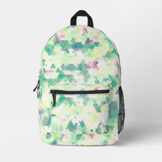 Bright Hexagon  Printed Backpack