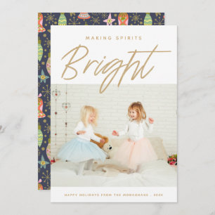 Bright Holiday Christmas Photo Card
