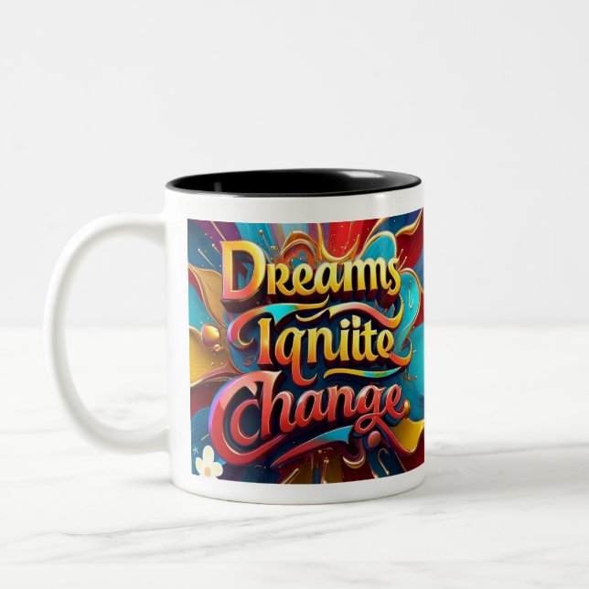 "Bright Horizons Ahead" Two-Tone Coffee Mug (Left)