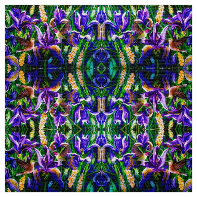 Bright Hummingbird Dreams Fabric (Swatch)