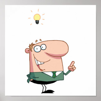 Bright Idea Business Man Poster