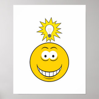 Bright Idea Face Poster