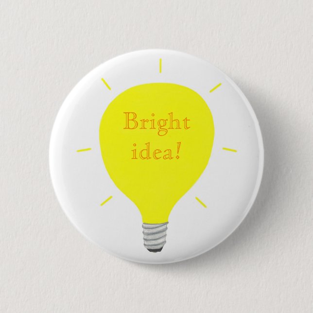 Bright idea! light bulb Affirmation buttons (Front)