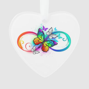 Bright infinity with rainbow butterfly