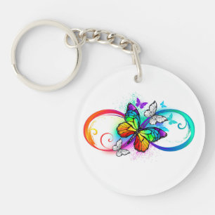 Bright infinity with rainbow butterfly