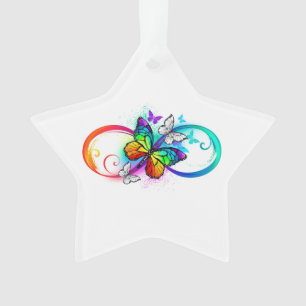 Bright infinity with rainbow butterfly