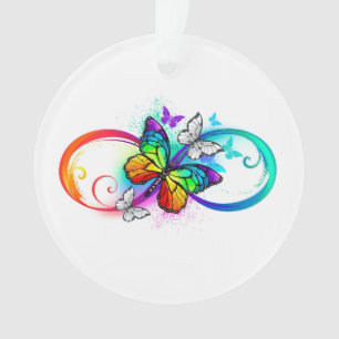 Bright infinity with rainbow butterfly