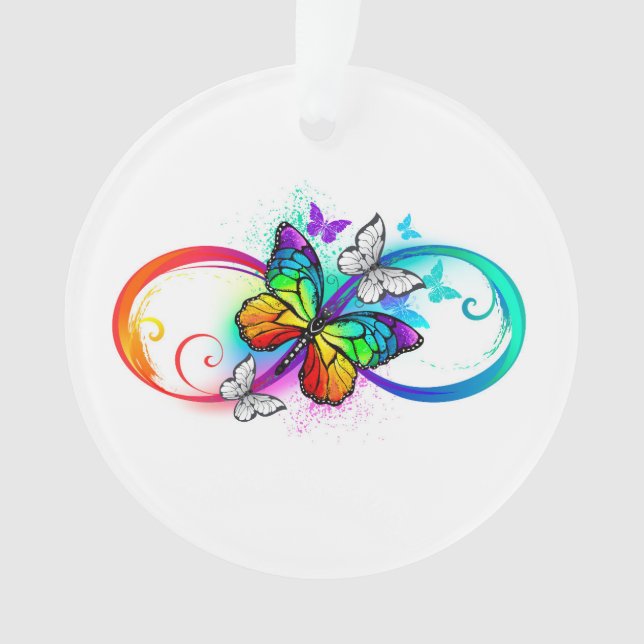 Bright infinity with rainbow butterfly (devant)