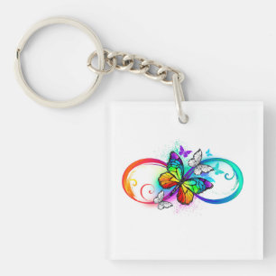 Bright infinity with rainbow butterfly