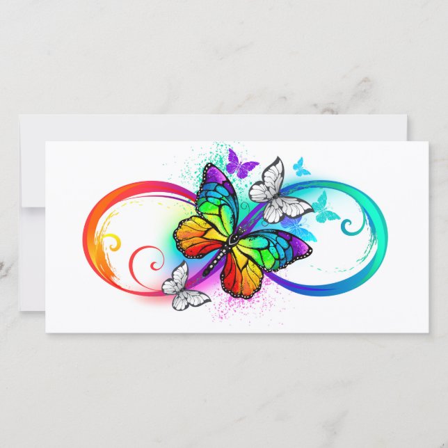 Bright infinity with rainbow butterfly (Front)