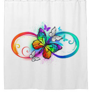 Bright infinity with rainbow butterfly