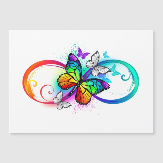 Bright infinity with rainbow butterfly (Front)