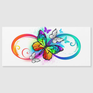 Bright infinity with rainbow butterfly