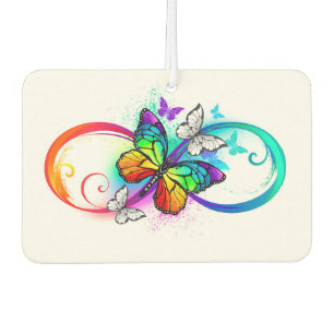 Bright infinity with rainbow butterfly air freshener