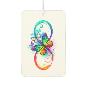 Bright infinity with rainbow butterfly air freshener