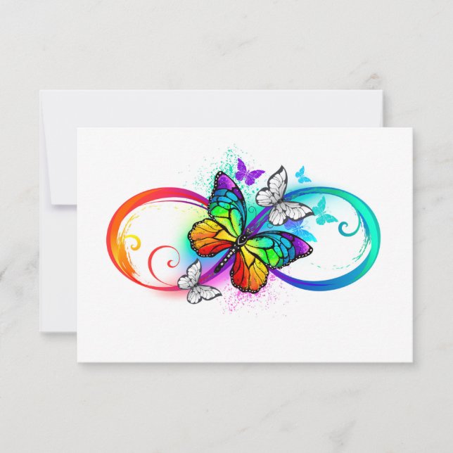 Bright infinity with rainbow butterfly announcement (Front)