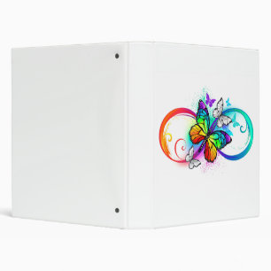 Bright infinity with rainbow butterfly binder