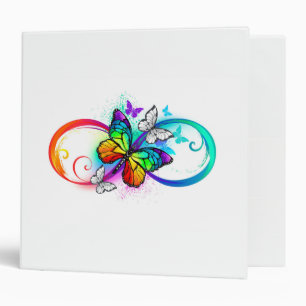 Bright infinity with rainbow butterfly binder