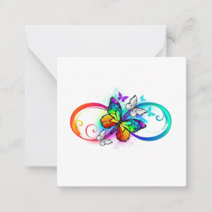 Bright infinity with rainbow butterfly card