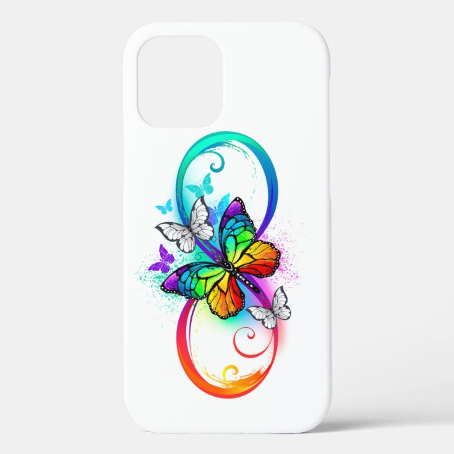 Bright infinity with rainbow butterfly Case-Mate iPhone case (Back)