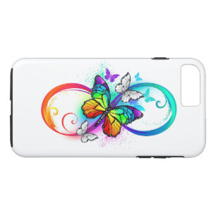 Bright infinity with rainbow butterfly Case-Mate iPhone case