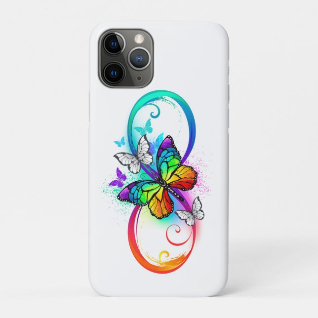 Bright infinity with rainbow butterfly Case-Mate iPhone case (Back)