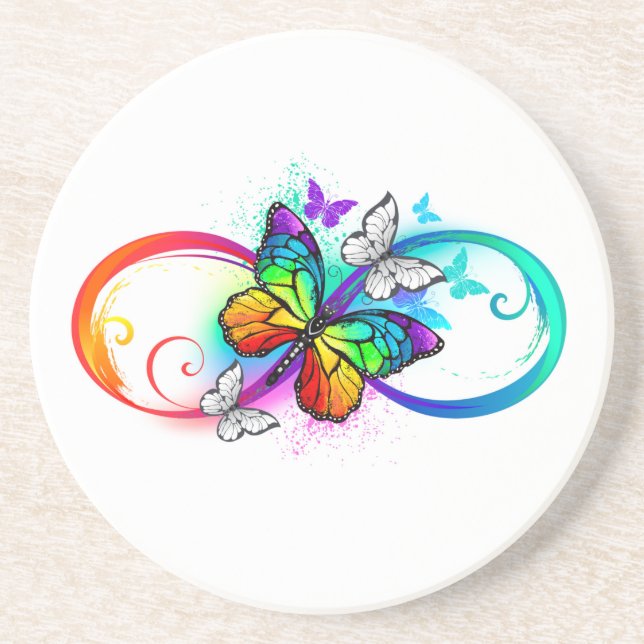 Bright infinity with rainbow butterfly coaster (Front)