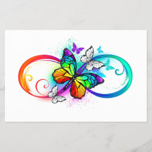 Bright infinity with rainbow butterfly flyer