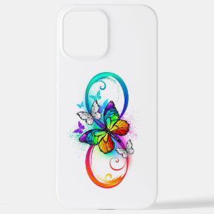 Bright infinity with rainbow butterfly iPhone 12 pro max case