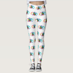 Bright infinity with rainbow butterfly leggings